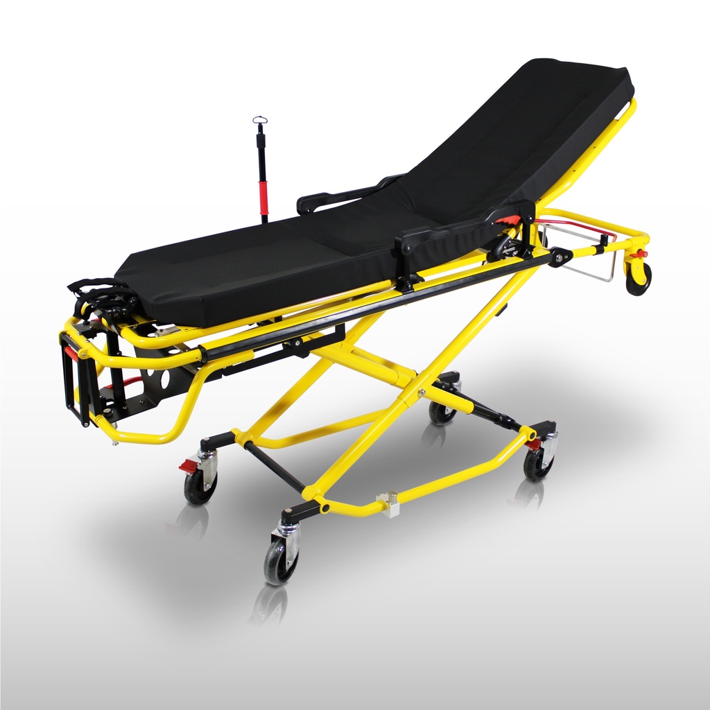 Camilla de Tijera de 8 Posiciones Amarilla/Negra A7-HR