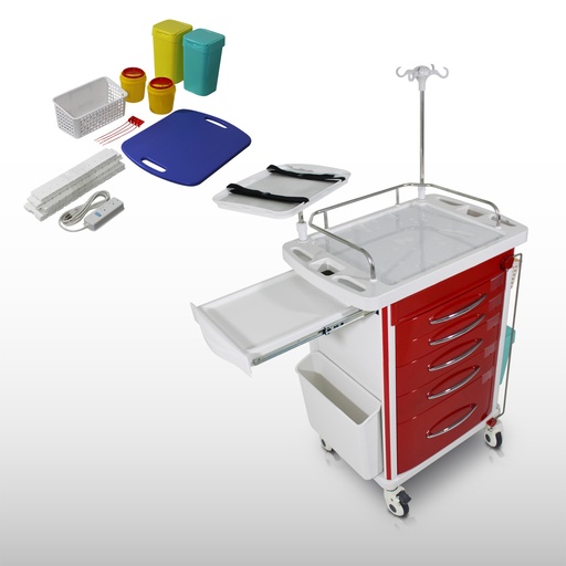 [CAR001] Carro Rojo de Emergencia ABS y Aluminio CR-1