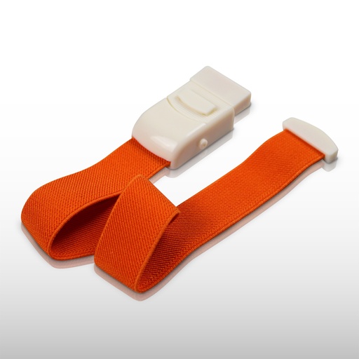 [TOR011] Torniquete Elástico Ligadura IV Enfermería F14 Naranja